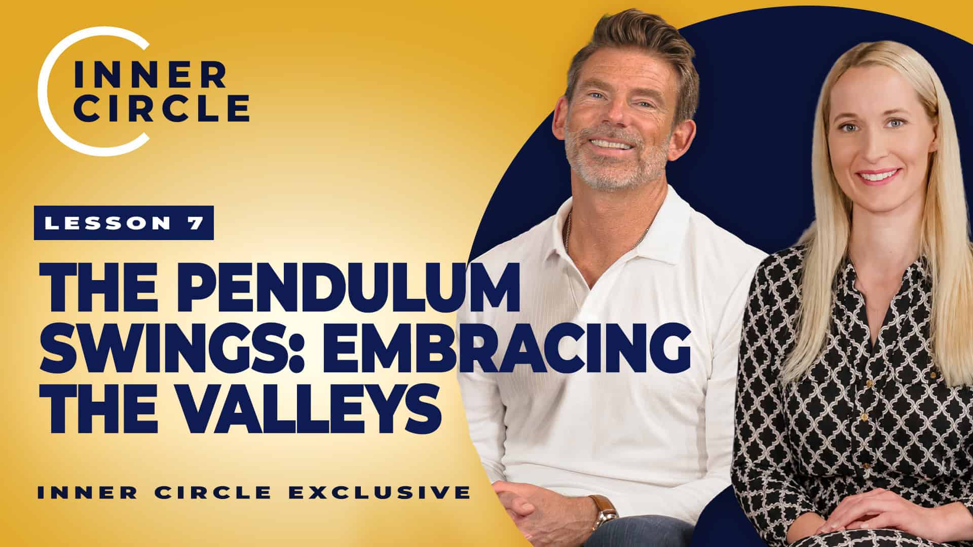 Smiling man and woman discussing personal growth in a professional setting.